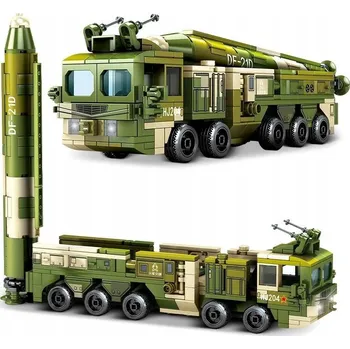 ostatní stavebnice STAVEBNICE: VOJENSKÁ RAKETA NA AUTOMOBILOVÁ, 406 DÍLKŮ