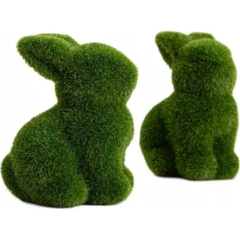 Obraz Sada figurek POLY, zelení malí zajíčci, 5x4x7 cm HOMLA