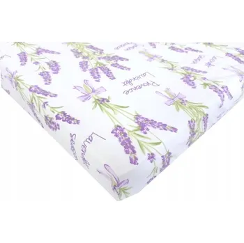 Prostěradlo BAREVNÉ BAVLNĚNÉ PROSTĚRADLO S GUMOU BAVLNA 60X120 cm levandule