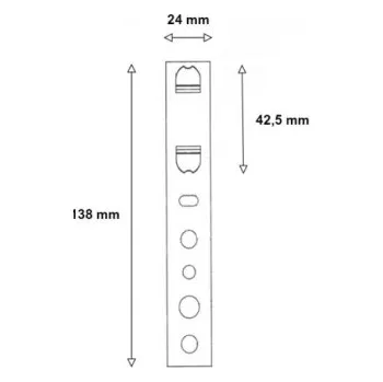 Příslušenství k oknu DAB Trade Montážní kotva do PVC profilu, rozteč 48 mm