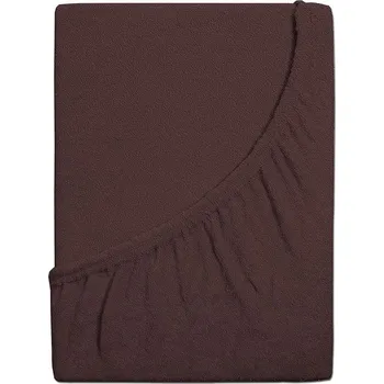 Prostěradlo B.E.S. PETROVICE Prostěradlo Froté PERFECT 160 × 200 cm, tmavě hnědé
