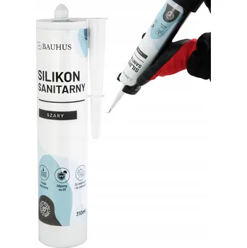 stavební silikon Sanitární silikon Bauhus šedý 280 ml odolný proti plísním a houbám, vodotěsný