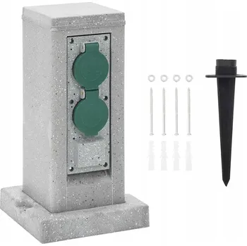 Elektrická zásuvka Elektrická Zásuvka VidaXL šedá