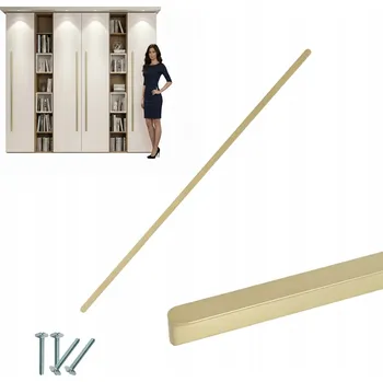 Nábytkové kování Nábytková úchytka klasická zlatá matná 120 x 1 x 1,4 cm