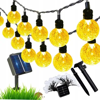 Venkovní osvětlení Světelný řetěz Galaxia 1000 cm solární černý