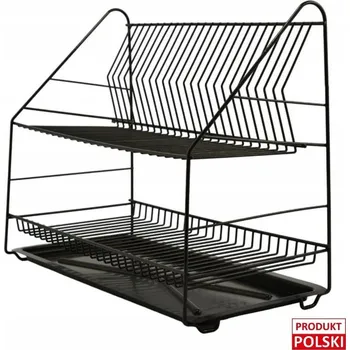 Odkapávač na nádobí Odkapávač na nádobí na nádobí dvoupatrový '60' černý Metpol