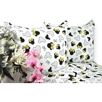 Povlečení 100% bavlna Povlečení rozměr 160x200 Miki žlutá stuha Kobi