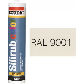 stavební silikon SOUDAL Silirub Color Neutrální silikon RAL9001 krémový 300 ml