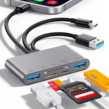 Čtečka paměťových karet JOOPSHEE Čtečka karet SD USB-C Lightning SD / Micro SD / 2x USB / USB-C