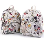 Dámský batoh s květy 30×30 cm - 10 šedá