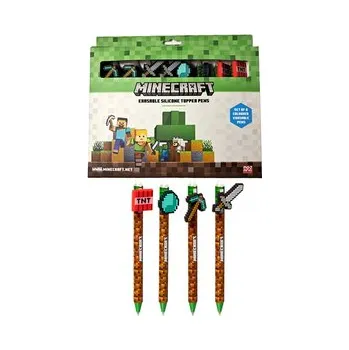 Smazatelná propiska s ozdobou Inkredible Minecraft Chibi Style - silikonový topper 8ks