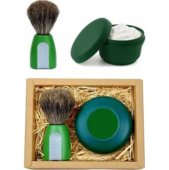 Štětka na holení z jezevce, mýdlo na holení, velké husté štětiny – ideální jako dárek