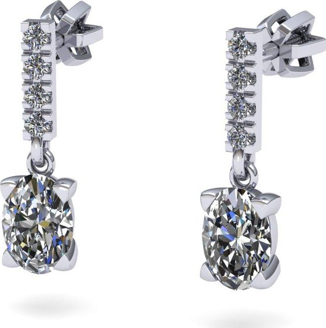 Náušnice s brilianty na šroubek NK21007 Materiál: Žluté zlato 14kt