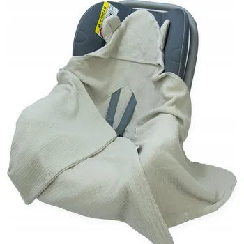 Zavinovačka ZAVINOVAČKA DO AUTOSEDAČKY/NOSÍTKA MUŠELÍNOVÁ S KAPUCÍ, DEKA Kerstin
