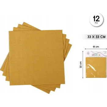 Papírový ubrousek Zlatý papírový ubrousek - dekorace na stůl 33x33 cm