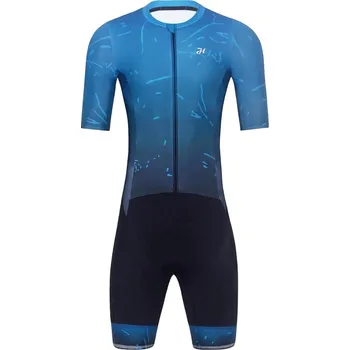 cyklistický dres HOLOKOLO Cyklistická kombinéza - TEMPO - modrá/černá 5XL