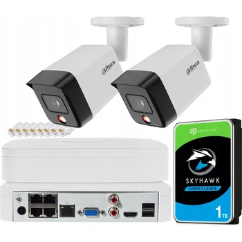 IP kamera SADA 2 IP POE KAMER PRO MONITORING 6Mpx, 1TB DISK, DUAL LED TRUBICE DAHUA