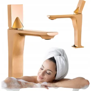 Vodovodní baterie Stojánková umyvadlová baterie Silla STONE zlatá