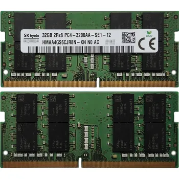 Operační paměť Paměť RAM 1x 32 GB Hynix DDR4 2Rx8 3200 MHz PC4-25600 SO-DIMM
