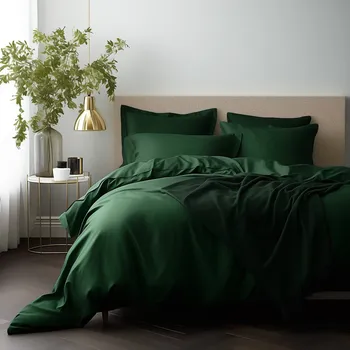 Povlečení SATÉNOVÉ POVLEČENÍ SATINLOVE CLASSIC 180X200 CM, 2KS 70X80 CM TMAVĚZELENÉ
