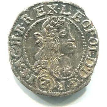Leopold I. 3 Kreuzer 1678/KB. Kremnica. Ag.