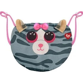 plyšák Ty Rouška KIKI - šedá kočka