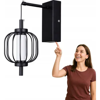 Nástěnné svítidlo Nástěnné svítidlo Italux černé, stříbrné s integrovaným LED zdrojem 4 W