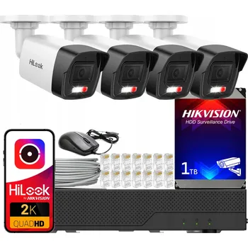 IP kamera IP Monitorovací Sada Hilook od Hikvision 4x IPC-B140HA-LUC 4MPX PoE Hybrid