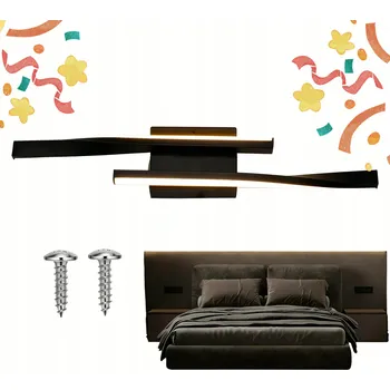 Nástěnné svítidlo LED nástěnné svítidlo černé do ložnice moderní 3000K 10W