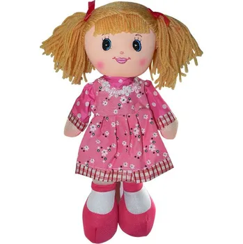 Panenka Panenka hadrová 30 cm tmavě růžové šatičky