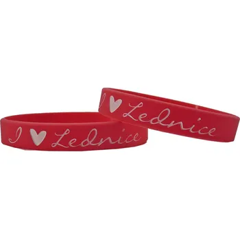 Náramek Náramek silikonový I Love Lednice - červený