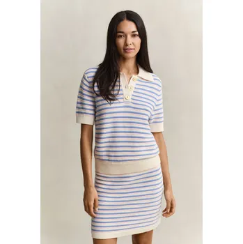 Dámský svetr SVETR GANT TEXTURED MULTISTRIPE RUGGER CREAM