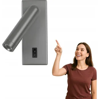 Nástěnné svítidlo Nástěnné svítidlo Italux šedé s integrovaným LED zdrojem 2,5 W