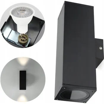 Venkovní osvětlení Venkovní nástěnné svítidlo Kobi černé GU10 35 W