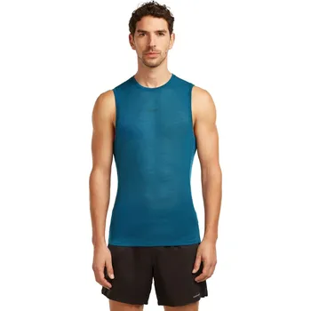 Pánská móda Pánské merino tílko ICEBREAKER Mens Mer 75 Cool-Lite Featherlight Tank, Atlantis velikost: M