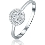 Zlatý prsten z bílého zlata se zirkony