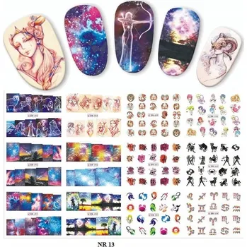 samolepka Velké Samolepky na nehty s motivem vody, 1 arch Č. 13