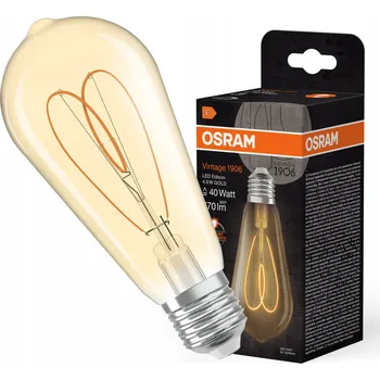 Žárovka Dekorativní LED žárovka ST64 Edison E27 4,9W Jantarová Stmívatelná Osram