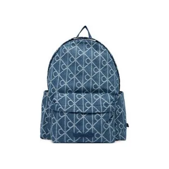 Městský batoh Calvin Klein Batoh Emblem Aop Denim Round Backpack LV04D3429G Modrá OS