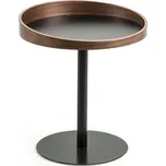Kulatý odkládací stolek s deskou v dekoru ořechového dřeva ø 46 cm Kaori – Kave Home ID_1657584