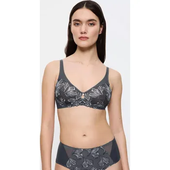 Dámské spodní prádlo Dámská podprsenkaWild Iris Florale N - šedá 3286 - TRIUMPH BLACK 75C