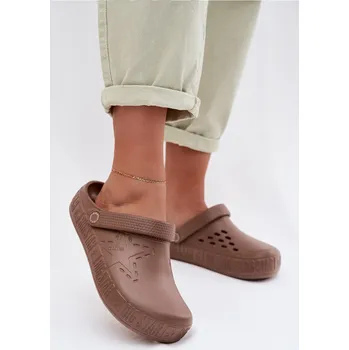 Dámské žabky Dámské pantofle Chodaki pěnové Big Star TT274A085 hnědé 39