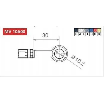Brzdová hadice TRW MV10A00T Spojovací prvek, brzdová hadice