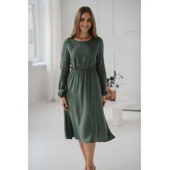 Těhotenská móda Těhotenské, kojící šaty, dl.rukáv, Lovely Midi Dress Mint