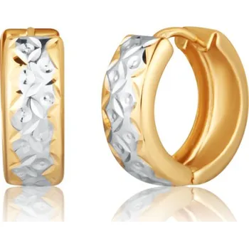 Náušnice Zlaté náušnice kroužky z kombinovaného zlata