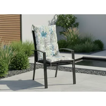 Podsedák Zahradní prošívaný podsedák na židli s opěrkou 50x50x80 cm CALLUM vzor 137 Mybesthome