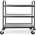 Servírovací vozík matný černý, HENDI, 905x585x(H)945mm | 811320