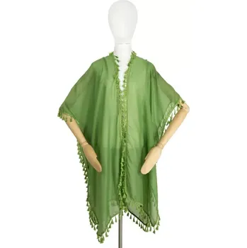 Dámská tunika ArtOfPolo pončo na plavky Pareo Novara Zelená