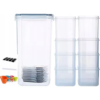 Dóza na potraviny Sada dóz na potraviny s víkem, 9 ks