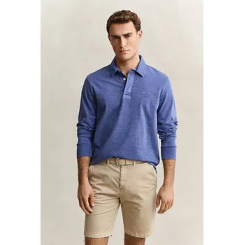 Pánské oblečení POLOKOŠILE GANT WASHED SLUB HEAVY RUGGER VINTAGE BLUE